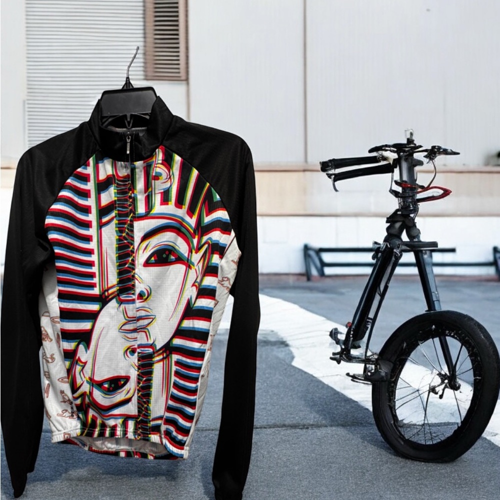 Primal Multicolor Graphic Long Sleeve cycling Jacket size small